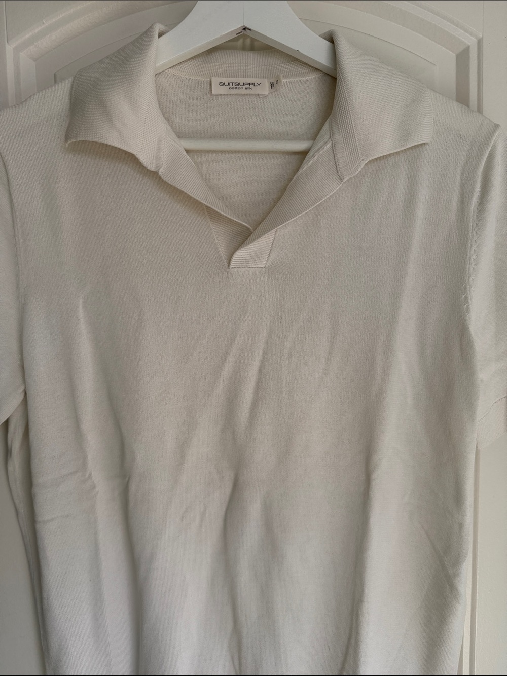Suitsupply White Short-Sleeve Polo Knit - Picture 2 of 5